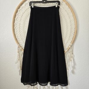 Vintage 90s Y2K 100% Silk Witchy Fairy Goth Whymsigoth Maxi Skirt Size 8P